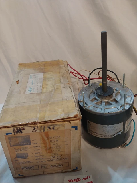 Packard Blower Motor P3230 63230 1/2-1/3HP 1075RPM 2Spd 208-230V - UNUSED OLD