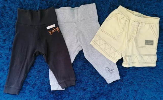 lot 2 pantalons jogging leger + 1 short coton Lupilu 74/80cm 9/12mois