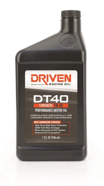 Driven Racing Oil 02406 DT40 5W-40 Synthetic European Sports Car Oil