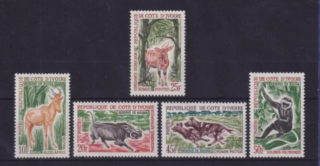 Elfenbeinküste 1963 Einheimische Wildtiere  Mi.-Nr. 251-254, 257 postfrisch **
