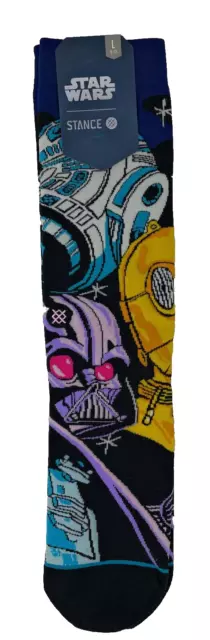 Stance Star Wars Large (9-12) Darth Vader C-3PO R2-D2 Crew Socks