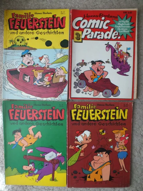 Konvolut -6 Comic -Taschenbuch-Familie FEUERSTEIN-Nr.1-3-45 -50-51+Comic Parade