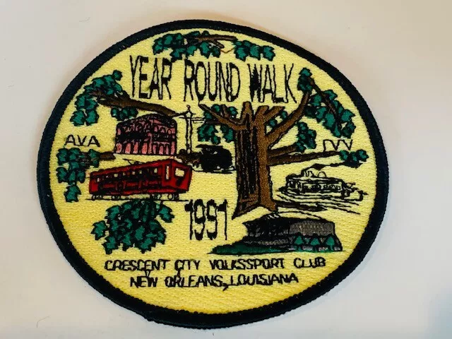 Advertising Patch Logo Emblem Sew vtg patches New Orleans Louisiana LA walk bus