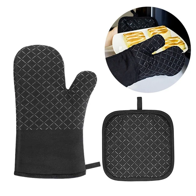 Cake Baking Anti-Scalding Oven Mitts Insulation Gloves Non-Slip Cotton