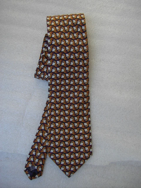 Cravate Battistoni En Soie Pure - Style élégant - Motif Multicolore - Occasion