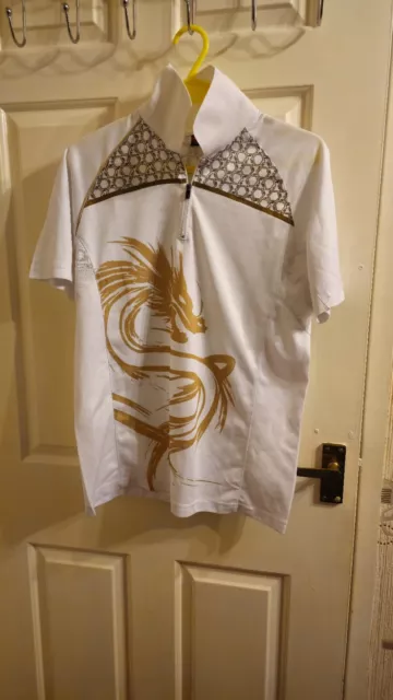 Mens White Li Ning Badminton Top/Shirt. Medium/Large.