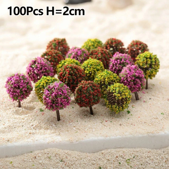 BESPORTBLE 20 Alberelli Artificiali In Plastica – Mini Alberi Modellismo 9 Cm, Scala 1:100 Per Diorami E Paesaggi
