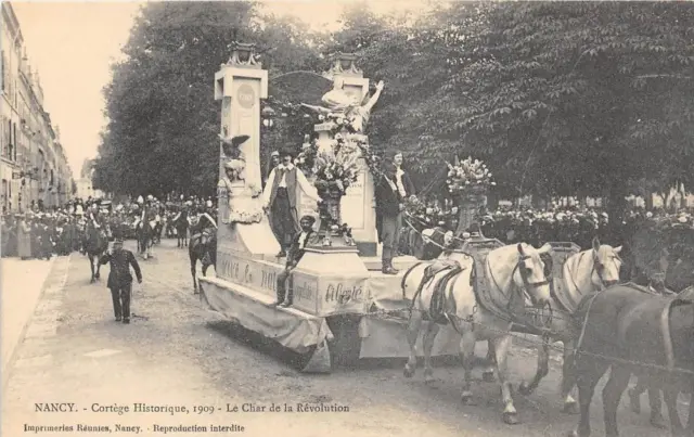 Cpa 54 Nancy Cortege Historique 1909 Le Char De La Revolution