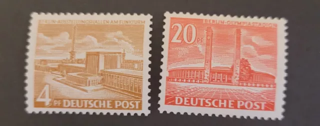 Briefmarken Berlin postfrisch +gestempelt 1953 "Berliner Bauten (II)"