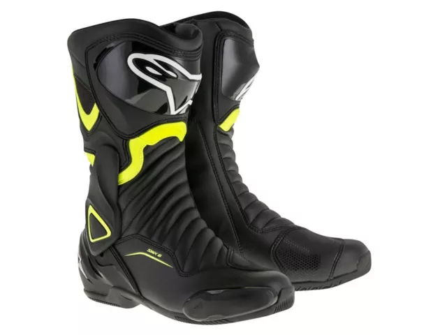 Alpinestars SMX-6 V2 Motorradstiefel Herren (schwarz/neongelb)  Gr: 45