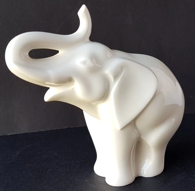 Porcellana Figura Animale Elefante Dec Anim Hutschenreuther Circa 1980 M388