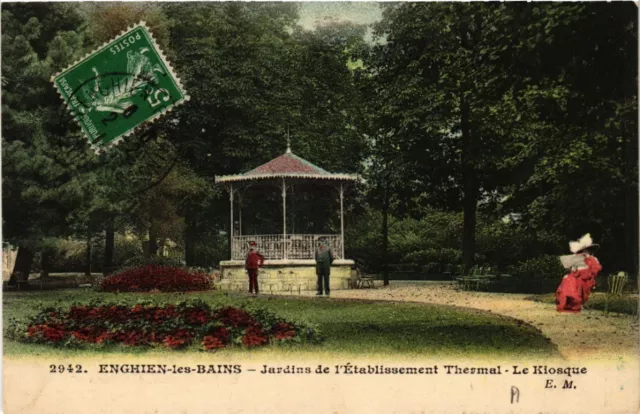 CPA ENGHIEN-les-BAINS - Jardins de l'Établissement Thermal - Le Kiosque(519508)
