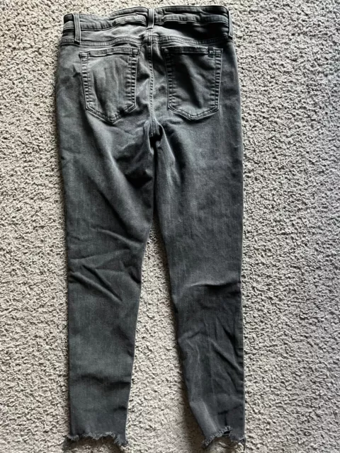 Joes Jeans Cool Off Charlie High Rise Skinny Ankle Raw Hem Black 30 Distressed 3