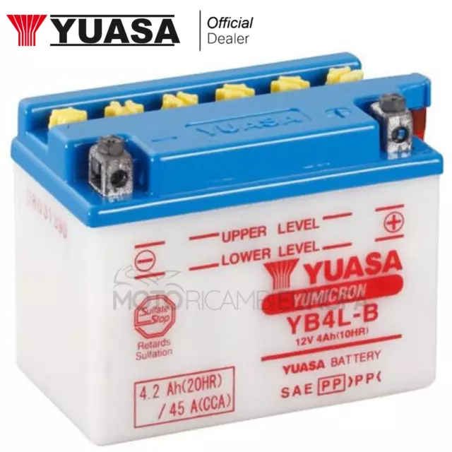 BATTERIA YUASA YB4L-B PIAGGIO 50 Zip FR, RST, SP 2T H2O COD.YB4L-B