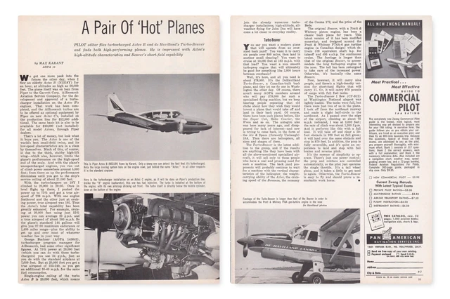 1966 DE HAVILLAND Turbo Beaver Aircraft ad 12/9/2022c $12.88 - PicClick CA
