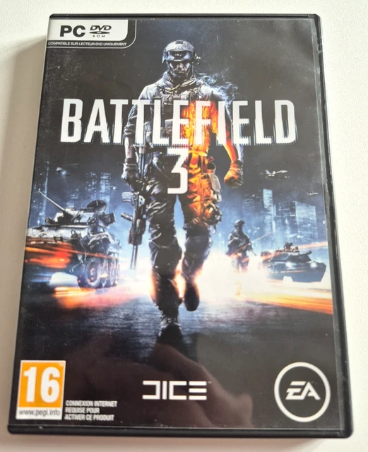 NEUF NEW battlefield 3 limited édition PC CD-ROM back to
