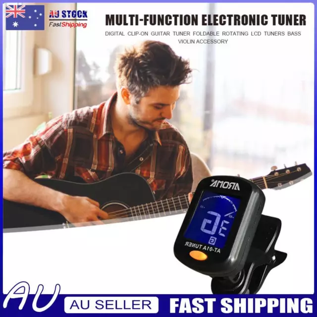 AROMA Multifunction Acoustic Guitar Clip-on Tuner for Ukulele Bass Violin Parts