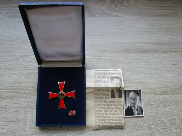 BRD  BVK,Verdienstkreuz 1.Klasse im Etui von Walter Hett aus Berlin