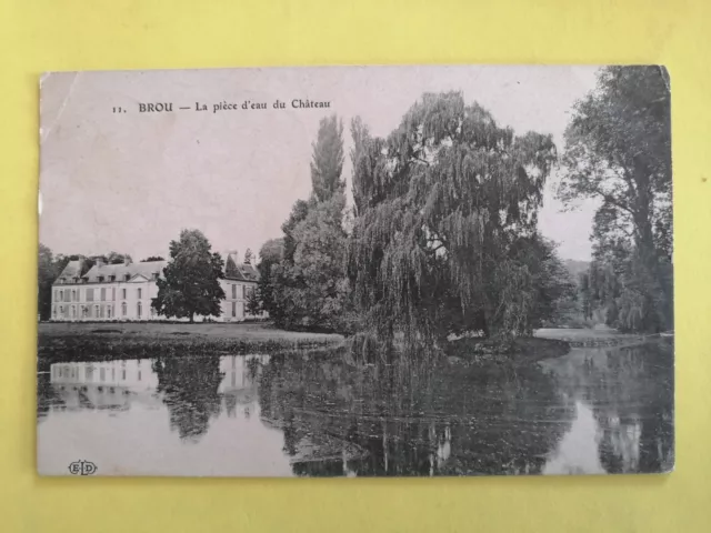 CP Ancienne Vue RARE 01 - BROU (Ain) La PIÈCE d'EAU du CHÂTEAU Etang