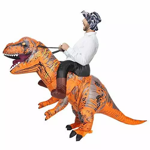 Halloween T-Rex Ride On Dinosaur Inflatable Costume Cosplay Party Fancy Dress