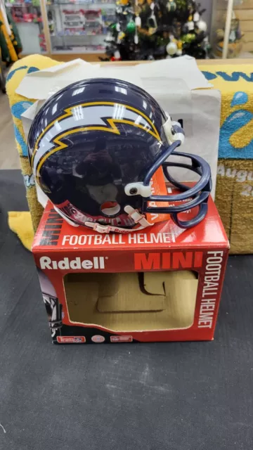 Nib San Diego Chargers Vsr4 Riddell Mini Nfl Football Helmet Logo Blank