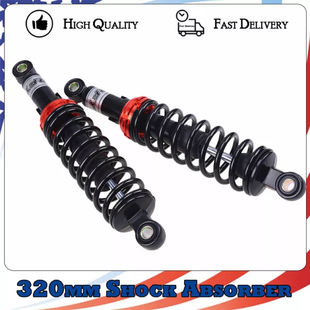 Pair 320mm 12.6" Shock Absorbers Rear Air Suspension Motorcycle Bike for Yamaha