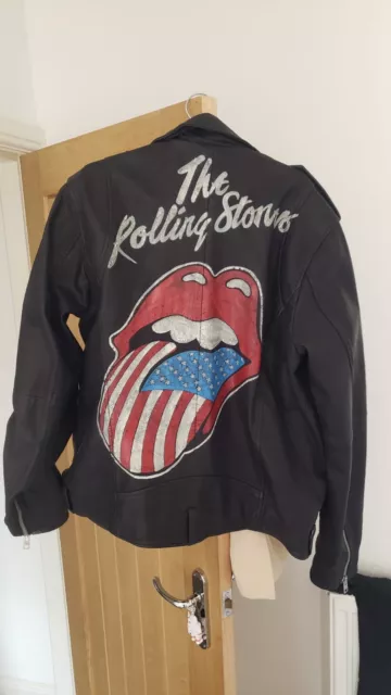 Rolling Stones X Tommy Hilfiger Black Leather Jacket