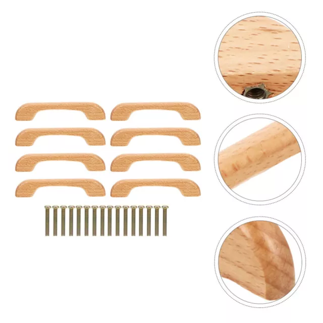 8pcs knobs for dresser drawers Kitchen Cupboard Handles Wood Cabinet Pulls Wood