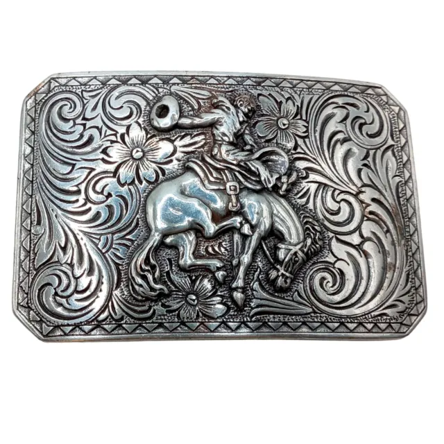 Saddle Bronc Belt Buckle Vintage Rodeo Horse Nocona Cowboy Country Western