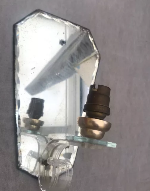 French Wall Sconce MidCentury modern Mirror Vintage Lucite Retro Italian