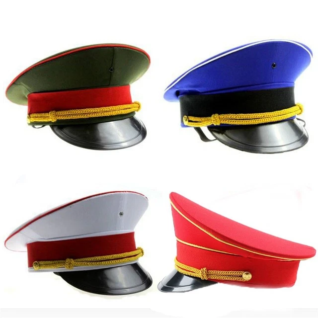 MEN ARMY HAT Star Badge Officer Cap Soldier Fancy Dress Military