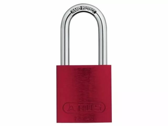 ABUS Cadenas en aluminium de 72/40mm, Manille longue rouge à clé identique