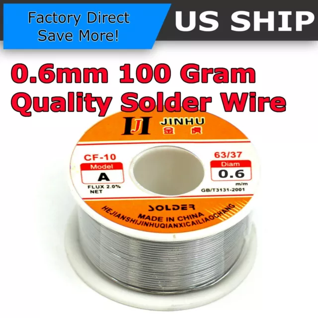 63/37 1MM Tin Lead Rosin Core Flux Solder Wire Electrical Solderding 0.6mm 100g