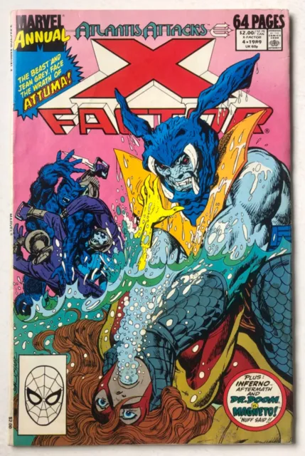 X-Factor Annual #4 (1989) *Lot C* Marvel! Atlantis Attacks! Dr Doom VS Magneto!