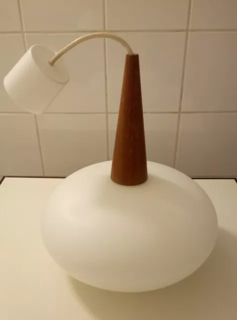 Lustre/Suspension/Lampe scandinave/danish teck/teack Rispal vintage/design 1950