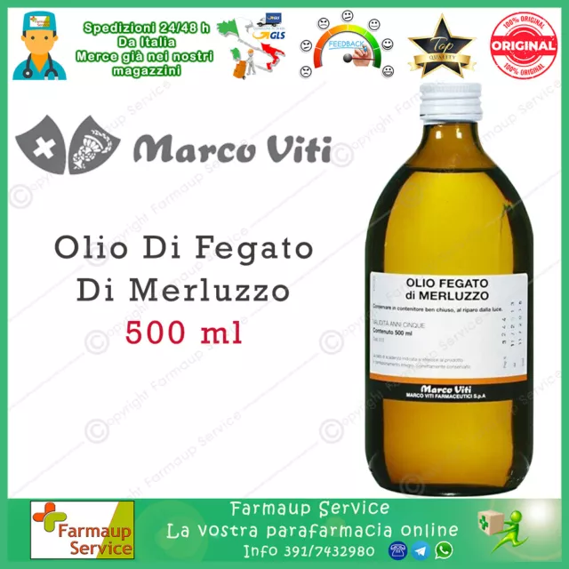 Marco Viti Olio Di Fegato Di Merluzzo Integratore Vitamina D 500 ml