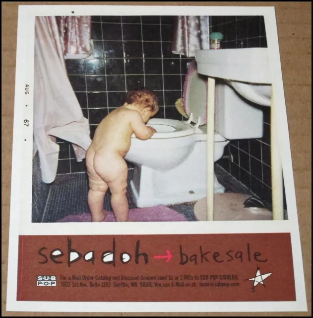 1994 Sebadoh Bakesale Print Ad Album Advert Clipping 4.5"x5.5" Rebound Skull