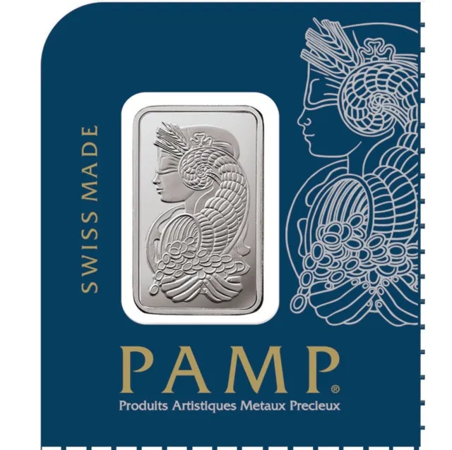 1g (1 GRAM) VERISCAN FINE 999.5 PLATINUM PAMP LADY FORTUNA BULLION BAR