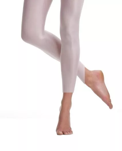 Danskin 351 Girl's S/I Small/Int Theatrical Pink Ultra Shimmery Footless Tights