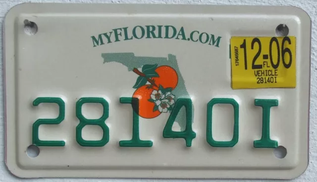 Florida 2006 USA Motorrad Biker Nummernschild - Motorcycle License Plate