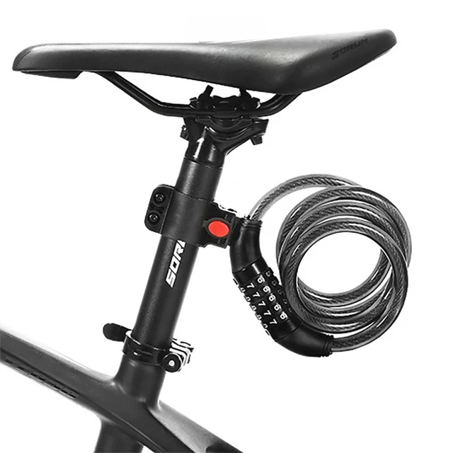Antivols Vélo Pliables Avec Support - 77 Cm, Acier Renforcé, 2 Clés, Haute Sécurité Pour Vélos, Scooters