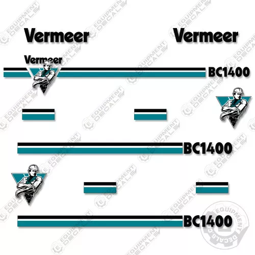 Fits Vermeer BC1400 Decal Kit Chipper Replacement Stickers