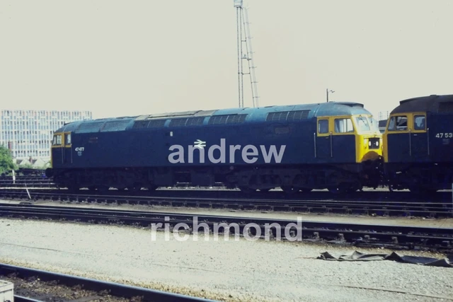 47477 CLASS 47 Diesel Locomotive 1970s Original 35mm Railway Slide Agfa ...