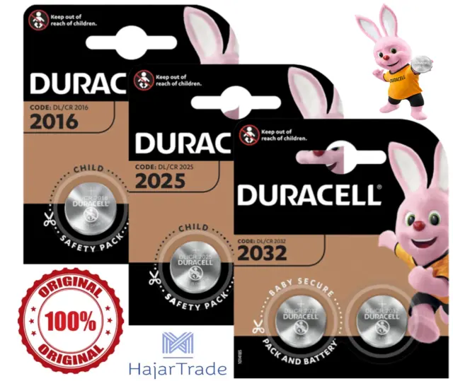 Duracell CR2032 | 2025 | 2016 | Battery Coin Cell Button 3v Lithium Original BR