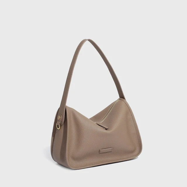 Genuine Leather Womens Messenger Bag Cowhide Togo Pattern All-Match Shoulder Bag