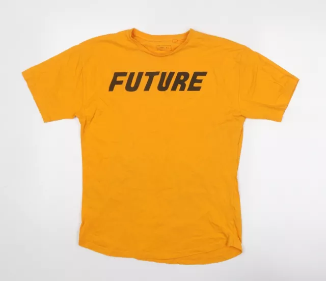 NEXT Jungen orange Baumwolle Basic T-Shirt Größe 12 Jahre Rundhalsausschnitt Pullover - Zukunft