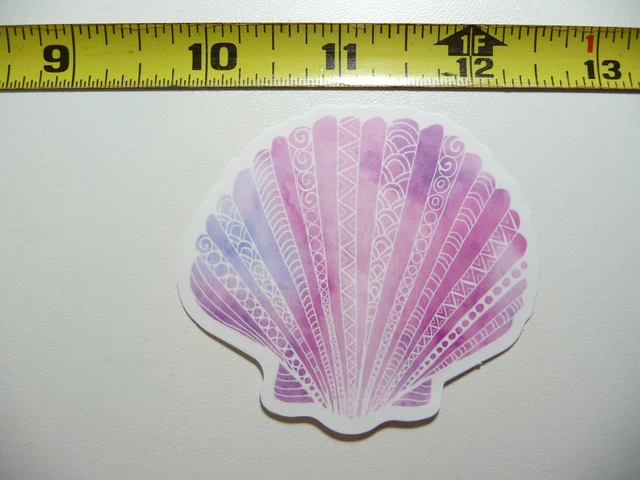 Hawaii Scallop Shell Decorated Decal Sticker 50Th State Paradise