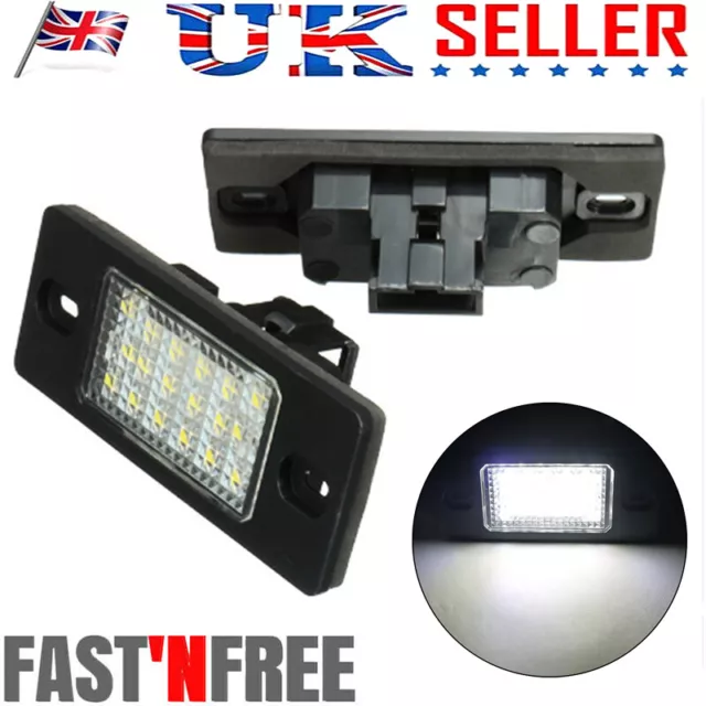 2x 18 LED License Number Plate Light For VW Passat Golf Tiguan Porsche Cayenne