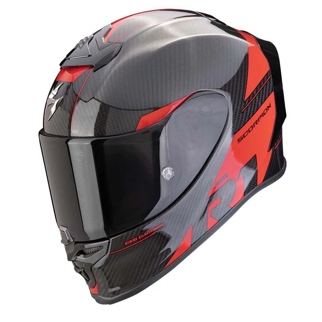 SCORPION EXOR1 EVO Carbon Air Rally BlackRed Full Face Helmet New
