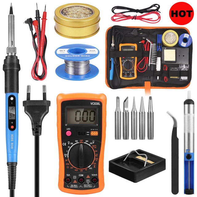 Dreamhigh Lötkolben Set 80W Mit LCD Display - Komplettset Für Elektronik & Reparaturen